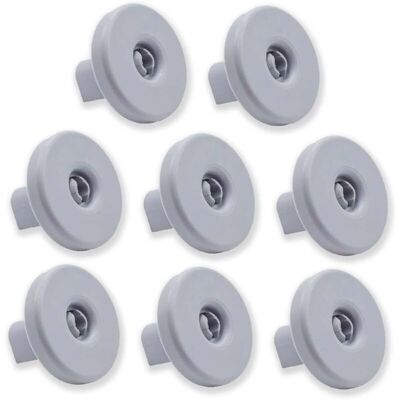 ACKERMAN Lot De 8 Roulettes Pour Panier Inférieur Pour Lave-vaisselle Compatible Avec Zanussi, Rex, Electrolux, Aeg Et Autres Modèles - Publicité ACKERMAN Lot De 8 Roulettes Pour Panier Inférieur Pour Lave-vaisselle Compatible Avec Zanussi, Rex, Electrolux, Aeg Et Autres Modèles - Publicité