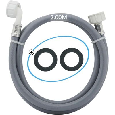 Melissa Tuyau Machine À Laver 2.00ml / Tuyau D'Arrivée D'Eau Pour Lave Vaisselle/lave Linge, Ce Flexible D'Alimentation Universel Renforcé Peut Servir De Rallonge/fourni Avec Deux Joints Caoutchouc - Publicité Melissa Tuyau Machine À Laver 2.00ml / Tuyau D'Arrivée D'Eau Pour Lave Vaisselle/lave Linge, Ce Flexible D'Alimentation Universel Renforcé Peut Servir De Rallonge/fourni Avec Deux Joints Caoutchouc - Publicité