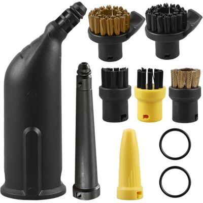 ACKERMAN Kit D'Accessoires 10 Pièces Pour Nettoyeurs Vapeur Kärcher Sc1, Sc2, Sc3, Sc4 Et Sc5 – Pièces De Rechange Comprenant Une Buse Allongée, Une Buse Coudée, Des Brosses Rondes Et Un Suceur Plat – Kit De N - Publicité ACKERMAN Kit D'Accessoires 10 Pièces Pour Nettoyeurs Vapeur Kärcher Sc1, Sc2, Sc3, Sc4 Et Sc5 – Pièces De Rechange Comprenant Une Buse Allongée, Une Buse Coudée, Des Brosses Rondes Et Un Suceur Plat – Kit De N - Publicité