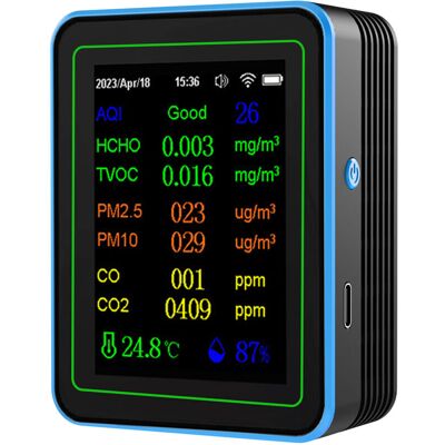 MOXIE Détecteur De Qualité De L'Air Wifi 12 En 1 : Détecteur De Dioxyde De Carbone Avec Affichage De L'Heure Et De La Date, Indice Aqi, Pm2.5, Pm10, Thermomètre Et Hygromètre. Testeur De Qualité De L'Air Po - Publicité MOXIE Détecteur De Qualité De L'Air Wifi 12 En 1 : Détecteur De Dioxyde De Carbone Avec Affichage De L'Heure Et De La Date, Indice Aqi, Pm2.5, Pm10, Thermomètre Et Hygromètre. Testeur De Qualité De L'Air Po - Publicité