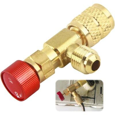 OEM Adaptateur De Valve De Réfrigérant, Soupape De Sécurité Liquide Adaptateur, 1/4"- 5/16" Soupape De Sécurité Pour Climatisation - Régulation Précise Du Réfrigérant, Préservez Votre Climatisation - Publicité OEM Adaptateur De Valve De Réfrigérant, Soupape De Sécurité Liquide Adaptateur, 1/4"- 5/16" Soupape De Sécurité Pour Climatisation - Régulation Précise Du Réfrigérant, Préservez Votre Climatisation - Publicité