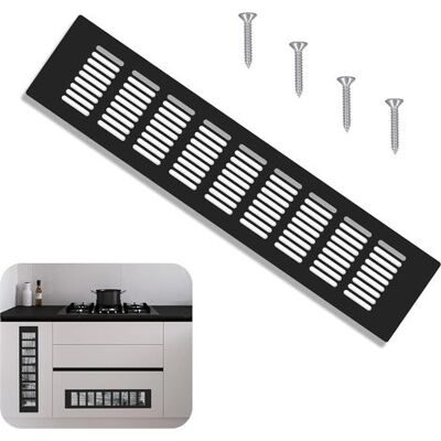 ABYSSE Grille De Ventilation Carrée Noire 80 X 250 Mm En Aluminium Pour Armoires, Penderies, Meubles À Chaussures Et Éviers. Publicité ABYSSE Grille De Ventilation Carrée Noire 80 X 250 Mm En Aluminium Pour Armoires, Penderies, Meubles À Chaussures Et Éviers. Publicité