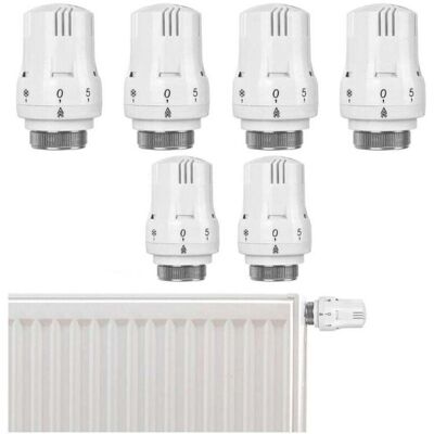 ACKERMAN Lot De 6 Têtes De Robinet Thermostatique Pour Radiateur – Robinet De Refroidissement Intelligent – Tête De Rechange : Thermostat De Radiateur – Tête De Rechange Pour Bureau Et Maison - Publicité ACKERMAN Lot De 6 Têtes De Robinet Thermostatique Pour Radiateur – Robinet De Refroidissement Intelligent – Tête De Rechange : Thermostat De Radiateur – Tête De Rechange Pour Bureau Et Maison - Publicité