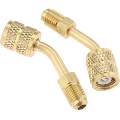 ACKERMAN Adaptateur R410a 5/16 Femelle, 1/4 Mâle Sae Pivotant Pour Systèmes Mini-split, Climatisation, Cvc Et Réfrigération Avec Éjecteur Coudé À 45°, Lot De 2 - Publicité ACKERMAN Adaptateur R410a 5/16 Femelle, 1/4 Mâle Sae Pivotant Pour Systèmes Mini-split, Climatisation, Cvc Et Réfrigération Avec Éjecteur Coudé À 45°, Lot De 2 - Publicité