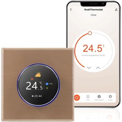 MOXIE Sjlerst Wifi Smart Thermostat Design Ultra Mince, Affichage Tft, Contrôle Vocal, Programmation De Semaine Facile Pour La Télécommande De L'Application Domestique - Publicité MOXIE Sjlerst Wifi Smart Thermostat Design Ultra Mince, Affichage Tft, Contrôle Vocal, Programmation De Semaine Facile Pour La Télécommande De L'Application Domestique - Publicité