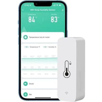 ABYSSE 1 Hygromètre Wifi Pour Voiture, Maison, Intérieur Et Extérieur – Capteur Sans Fil De Température Et D'Humidité Avec Notification À Distance Via Application, Compatible Avec L'Application Tuya - Publicité ABYSSE 1 Hygromètre Wifi Pour Voiture, Maison, Intérieur Et Extérieur – Capteur Sans Fil De Température Et D'Humidité Avec Notification À Distance Via Application, Compatible Avec L'Application Tuya - Publicité