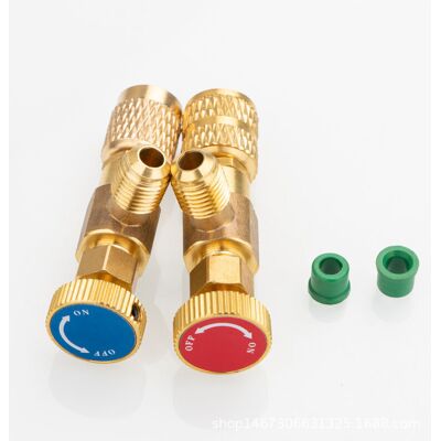 MOXIE 2 Pièces R22 R410 Réfrigérant Adaptateur De Valve Soupape De Sécurité Liquide Adaptateur Pour Climatisation 1/4" Sae Mâle Vers 1/4" Sae Femelle Air Conditionné Valve - Publicité MOXIE 2 Pièces R22 R410 Réfrigérant Adaptateur De Valve Soupape De Sécurité Liquide Adaptateur Pour Climatisation 1/4" Sae Mâle Vers 1/4" Sae Femelle Air Conditionné Valve - Publicité