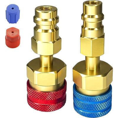 Vision Raccord Rapide R1234yf Vers R134a, Kit D'Adaptateur De Réfrigérant R1234yf Pour Tuyau De Charge Ca, Kit De Conversion De Connecteur De Charge Ca Côté Haut/bas Pour Climatisation - Publicité Vision Raccord Rapide R1234yf Vers R134a, Kit D'Adaptateur De Réfrigérant R1234yf Pour Tuyau De Charge Ca, Kit De Conversion De Connecteur De Charge Ca Côté Haut/bas Pour Climatisation - Publicité