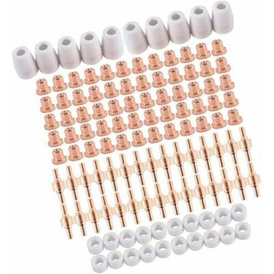 Scotch 100 Pcs Plasma Tip Buse Électrode,plasma Decoupe Electrode Tip Buse,air Decoupe Au Plasma Consommables,decoupeur Plasma Pour Lg-40 Pt-31 Cut40 Cut50,de - Publicité Scotch 100 Pcs Plasma Tip Buse Électrode,plasma Decoupe Electrode Tip Buse,air Decoupe Au Plasma Consommables,decoupeur Plasma Pour Lg-40 Pt-31 Cut40 Cut50,de - Publicité