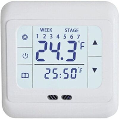 ABYSSE Thermostat De Chauffage Écran Lcd Intelligent Régulateur De Température Ambiante Programmable Pour Maison Chaudière À Murale Au Sol - Publicité ABYSSE Thermostat De Chauffage Écran Lcd Intelligent Régulateur De Température Ambiante Programmable Pour Maison Chaudière À Murale Au Sol - Publicité