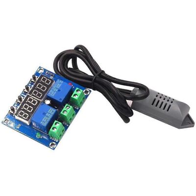 FLAMMKRAFT Module Thermostat 12 V, Thermomètre, Hygromètre, Carte De Contrôle Précise - Publicité FLAMMKRAFT Module Thermostat 12 V, Thermomètre, Hygromètre, Carte De Contrôle Précise - Publicité
