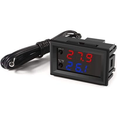 OEM Régulateur De Température Dc 12v Programmable -50110℃,moniteur D'Affichage À Led Rouge/bleu Module De Commande De Thermostat De Chauffage/refroidissement Avec Sonde De Capteur Étanche Ntc 10k - Publicité OEM Régulateur De Température Dc 12v Programmable -50110℃,moniteur D'Affichage À Led Rouge/bleu Module De Commande De Thermostat De Chauffage/refroidissement Avec Sonde De Capteur Étanche Ntc 10k - Publicité