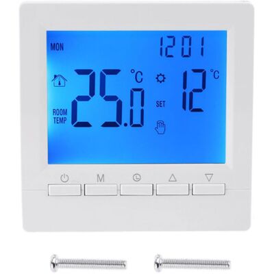 MOXIE Sjlerst Thermostat Numérique Électronique Avec Affichage Lcd, Thermostat Intelligent Mural, Contrôleur De Température Pour Chauffage Au Sol - Publicité MOXIE Sjlerst Thermostat Numérique Électronique Avec Affichage Lcd, Thermostat Intelligent Mural, Contrôleur De Température Pour Chauffage Au Sol - Publicité