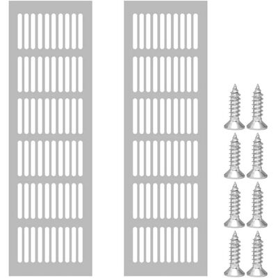 URSUS 2 Pièces De Grille De Ventilation Rectangulaire, Grille De Ventilation En Aluminium, Grille De Ventilation Extérieure 80x250mm - Publicité URSUS 2 Pièces De Grille De Ventilation Rectangulaire, Grille De Ventilation En Aluminium, Grille De Ventilation Extérieure 80x250mm - Publicité