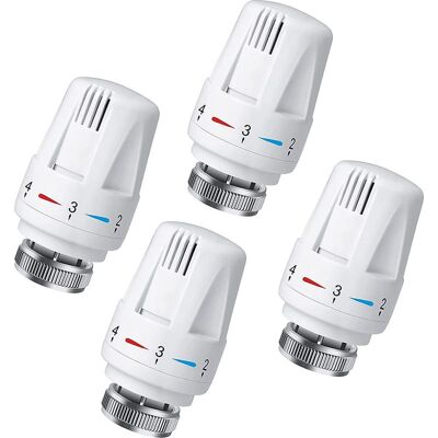 Vision Tigrezy Lot De 4 Tête Thermostatique Connectée Vanne Thermostatique Accessoire, Tete Thermostatique Radiateur, Tête De Remplacement De Vanne De Radiateur Pour Le Thermostat M30 X 1.5 White - Publicité Vision Tigrezy Lot De 4 Tête Thermostatique Connectée Vanne Thermostatique Accessoire, Tete Thermostatique Radiateur, Tête De Remplacement De Vanne De Radiateur Pour Le Thermostat M30 X 1.5 White - Publicité
