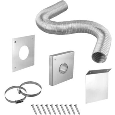SCORPIO Kit De Ventilation Pour Poêle À Granulés De 5,1 Cm, Système D'Admission D'Air Frais Pour Poêle À Bois, Panneaux En Acier Inoxydable 304, Tuyau Flexible En Aluminium, Longueur Étendue De 152,4 Cm - Publicité SCORPIO Kit De Ventilation Pour Poêle À Granulés De 5,1 Cm, Système D'Admission D'Air Frais Pour Poêle À Bois, Panneaux En Acier Inoxydable 304, Tuyau Flexible En Aluminium, Longueur Étendue De 152,4 Cm - Publicité