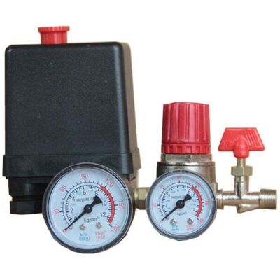 URSUS Compresseur D'Air Commutateur De Vanne De Pression Du Pressostat Compresseur D'Air Avec Régulateurs Jauge (manomètre En Plastique) - Publicité URSUS Compresseur D'Air Commutateur De Vanne De Pression Du Pressostat Compresseur D'Air Avec Régulateurs Jauge (manomètre En Plastique) - Publicité