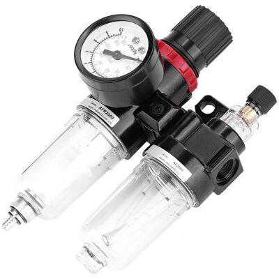 MOXIE Pneumatique Air Pression Filtre Régulateur Lubrificateur Humidité Piège Eau Huile Séparateur D'Eau G1/4 - Publicité MOXIE Pneumatique Air Pression Filtre Régulateur Lubrificateur Humidité Piège Eau Huile Séparateur D'Eau G1/4 - Publicité