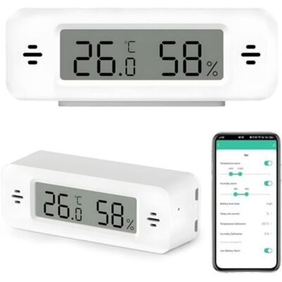 URSUS 1 Thermomètre Et Hygromètre Numérique Wi-fi D'Intérieur Avec Application, Surveillance Intelligente De La Température Et De L'Humidité Via Wi-fi, Compatible Avec L'Application Tuya - Publicité URSUS 1 Thermomètre Et Hygromètre Numérique Wi-fi D'Intérieur Avec Application, Surveillance Intelligente De La Température Et De L'Humidité Via Wi-fi, Compatible Avec L'Application Tuya - Publicité
