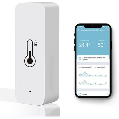 Melissa 1pcs Thermomètre Hygromètre Sans Fil, Smart Humidité Et De Température Avec Surveillance À Distance Via App,capteur D'Humidité Et De Température Intérieur Avec Exportation Des Données,compatible Alexa - Publicité Melissa 1pcs Thermomètre Hygromètre Sans Fil, Smart Humidité Et De Température Avec Surveillance À Distance Via App,capteur D'Humidité Et De Température Intérieur Avec Exportation Des Données,compatible Alexa - Publicité