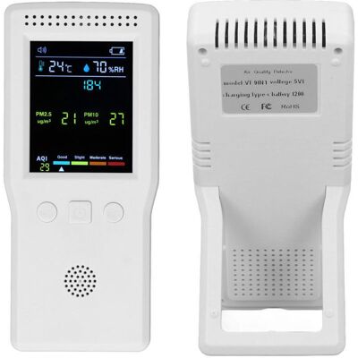 Scotch Testeur De Qualité De L'Air 9 En 1 : Pm2.5, Pm10, Hcho, Tvoc, Température, Humidité, Détecteur Multifonction Co2, 5v,de - Publicité Scotch Testeur De Qualité De L'Air 9 En 1 : Pm2.5, Pm10, Hcho, Tvoc, Température, Humidité, Détecteur Multifonction Co2, 5v,de - Publicité