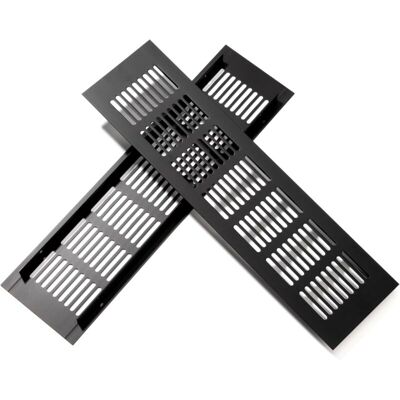 PELTOR Grille D'Aération En Aluminium Grille De Ventilation Rectangulaire Pour La Ventilation Des Placards Et Des Chambres 30x8cm Noir 2 Pièces - Publicité PELTOR Grille D'Aération En Aluminium Grille De Ventilation Rectangulaire Pour La Ventilation Des Placards Et Des Chambres 30x8cm Noir 2 Pièces - Publicité