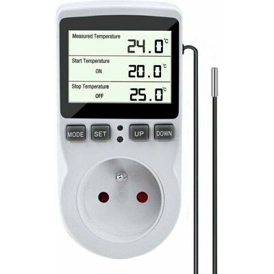 OEM Prise Thermostatique, Régulateur De Température, Thermostat De Chauffage Et De Refroidissement, Régulateur De Thermostat Numérique Avec Sonde, Prise Thermostatique Lcd Pour Terrarium, Aquarium, Ondule - Publicité OEM Prise Thermostatique, Régulateur De Température, Thermostat De Chauffage Et De Refroidissement, Régulateur De Thermostat Numérique Avec Sonde, Prise Thermostatique Lcd Pour Terrarium, Aquarium, Ondule - Publicité