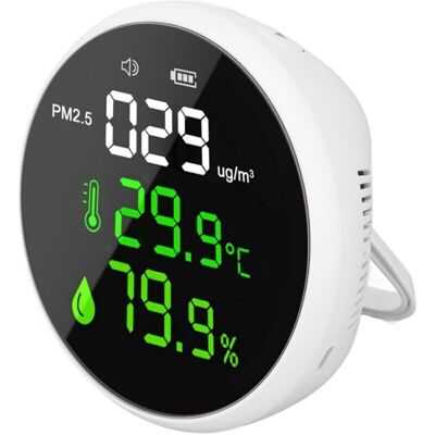 Scotch Moniteur De Qualité De L'Air Intérieur Pm2.5, Capteur Intelligent Mini Portable, Testeur De Température Et D'Humidité,de - Publicité Scotch Moniteur De Qualité De L'Air Intérieur Pm2.5, Capteur Intelligent Mini Portable, Testeur De Température Et D'Humidité,de - Publicité