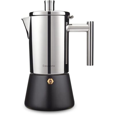 OEM Diego Stovetop Espresso Maker Stainless Steel Italian Coffee Machine Maker Induction Moka Pot, 300ml 6cup - Publicité OEM Diego Stovetop Espresso Maker Stainless Steel Italian Coffee Machine Maker Induction Moka Pot, 300ml 6cup - Publicité