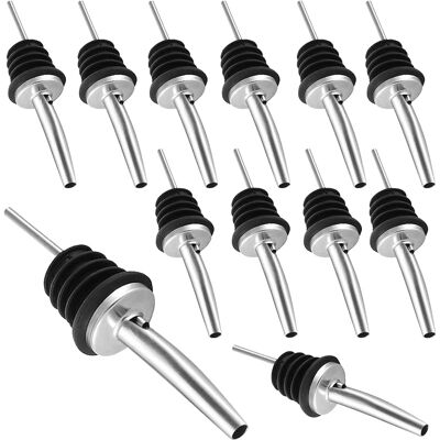 SANS MARQUE Lot De 12 Verseurs De Bouteilles, Bec Verseur Huile D'Olive, Bouchons Verseurs En Acier Inoxydable Pour Vin, Liqueur, Café, Sirop Et Vinaigre (noir) - Publicité SANS MARQUE Lot De 12 Verseurs De Bouteilles, Bec Verseur Huile D'Olive, Bouchons Verseurs En Acier Inoxydable Pour Vin, Liqueur, Café, Sirop Et Vinaigre (noir) - Publicité