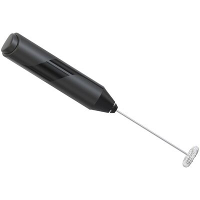 HEAT Mousseur À Lait Électrique Portable En Acier Inoxydable, Mini Appareil À Mousser Pour Café Et Chocolat Chaud, Noir - Publicité HEAT Mousseur À Lait Électrique Portable En Acier Inoxydable, Mini Appareil À Mousser Pour Café Et Chocolat Chaud, Noir - Publicité
