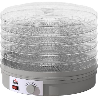 OEM Déshydrateur Alimentaire 5 Niveaux 245w Thermostat Réglable Gris - Publicité OEM Déshydrateur Alimentaire 5 Niveaux 245w Thermostat Réglable Gris - Publicité