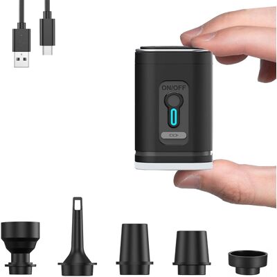 OEM Mini Pompe À Air Électrique Portable Avec 5 Buses, Batterie Rechargeable 4000 Pa Pour Matelas, Sac Sous Vide, Pagaie, Piscine, Flotteur - Publicité OEM Mini Pompe À Air Électrique Portable Avec 5 Buses, Batterie Rechargeable 4000 Pa Pour Matelas, Sac Sous Vide, Pagaie, Piscine, Flotteur - Publicité