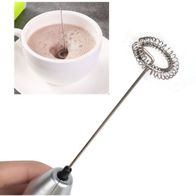 MOXIE Mousseur À Lait Electrique Mélangeur À Mousse En Acier Inoxydable Anti-adhésive Pour Briser Les Oeufs Sur Batterie - Publicité MOXIE Mousseur À Lait Electrique Mélangeur À Mousse En Acier Inoxydable Anti-adhésive Pour Briser Les Oeufs Sur Batterie - Publicité