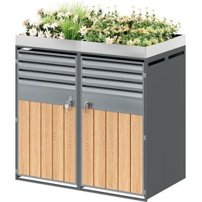 OEM Poubelle Avec Ventilation À Persiennes, Compartiment De Stockage Des Déchets, Pouvant Être Verrouillé, Deux Portes, Zone De Plantation. Publicité OEM Poubelle Avec Ventilation À Persiennes, Compartiment De Stockage Des Déchets, Pouvant Être Verrouillé, Deux Portes, Zone De Plantation. Publicité