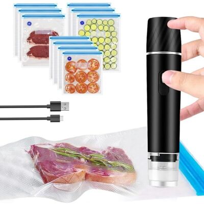 OEM Machine Portable De Mise Sous Vide Pour Aliments Rechargeable Et Silencieuse Inclus 10 Sacs Réutilisables -ulisem - Publicité OEM Machine Portable De Mise Sous Vide Pour Aliments Rechargeable Et Silencieuse Inclus 10 Sacs Réutilisables -ulisem - Publicité