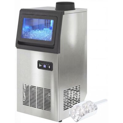 HEAT Machine À Glaçons Commerciale, 36 Kg/24 H, Acier Inoxydable, Capacité De 7,5 Kg, 36 Glaçons Toutes Les 10 Minutes. Publicité HEAT Machine À Glaçons Commerciale, 36 Kg/24 H, Acier Inoxydable, Capacité De 7,5 Kg, 36 Glaçons Toutes Les 10 Minutes. Publicité