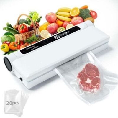 SANS MARQUE Machine Sous Vide Pour Aliments, Aspiration Puissante De 60 Kpa, Mode Humide/sec, 20 Sacs Sous Vide, Minuteur Numérique, Compacte Et Légère, Idéale Pour Une Utilisation Domestique. Publicité SANS MARQUE Machine Sous Vide Pour Aliments, Aspiration Puissante De 60 Kpa, Mode Humide/sec, 20 Sacs Sous Vide, Minuteur Numérique, Compacte Et Légère, Idéale Pour Une Utilisation Domestique. Publicité
