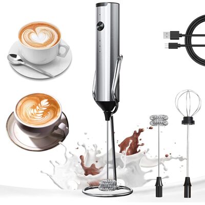 OEM Mousseur À Lait Électrique Rechargeable Portable – Fouet 3 Vitesses Avec 2 Fouets En Acier Inoxydable Pour Café, Lattes, Shakes, Matcha - Publicité OEM Mousseur À Lait Électrique Rechargeable Portable – Fouet 3 Vitesses Avec 2 Fouets En Acier Inoxydable Pour Café, Lattes, Shakes, Matcha - Publicité