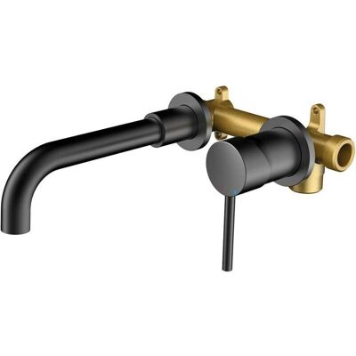 Melissa Ersandy – Robinet Lavabo Mural Noir – Mélangeur Encastré À 360° – Bec Pivotant – Valve Céramique Anti-goutte – Mousseur À Économie D'Eau - Publicité Melissa Ersandy – Robinet Lavabo Mural Noir – Mélangeur Encastré À 360° – Bec Pivotant – Valve Céramique Anti-goutte – Mousseur À Économie D'Eau - Publicité