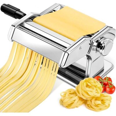 OEM Machine À Pâtes Manuelle, 7 Épaisseurs Réglables, Machine À Pâtes En Acier Inoxydable Avec Rouleau Et Cutter, Machine À Pâtes Fraîches À Manivelle À La Main Pour Spaghetti, Fettuccini, Lasagnes - Publicité OEM Machine À Pâtes Manuelle, 7 Épaisseurs Réglables, Machine À Pâtes En Acier Inoxydable Avec Rouleau Et Cutter, Machine À Pâtes Fraîches À Manivelle À La Main Pour Spaghetti, Fettuccini, Lasagnes - Publicité