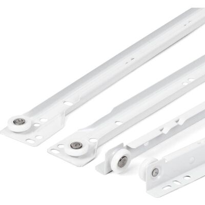 BRAST Coulisse Tiroir 400 Mm - Lot De 2 (1 Paire) Rails Pour Tiroir Coulissants, En Blanc, Système De Glissière À Sortie Partielle - Kit De Tiroir Coulissants À Montage Facile - Publicité BRAST Coulisse Tiroir 400 Mm - Lot De 2 (1 Paire) Rails Pour Tiroir Coulissants, En Blanc, Système De Glissière À Sortie Partielle - Kit De Tiroir Coulissants À Montage Facile - Publicité