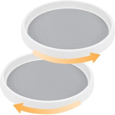 SCORPIO Lot De 2 Plateau Tournant Epices, Antidérapant Rangement Epices Cuisine, 360° Rotatif Plateau Tournant Frigo, Convient Pour Réfrigérateur, Cuisine, Salle De Bain (2 × 25 Cm) - Publicité SCORPIO Lot De 2 Plateau Tournant Epices, Antidérapant Rangement Epices Cuisine, 360° Rotatif Plateau Tournant Frigo, Convient Pour Réfrigérateur, Cuisine, Salle De Bain (2 × 25 Cm) - Publicité