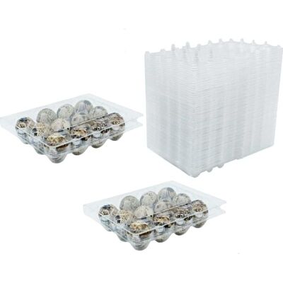 Vision Tigrezy Lot De 50 Boîtes À Œufs De Caille En Pvc Transparent Réutilisable Avec Couvercle Pour Œufs De Caille, Réfrigérateur - Publicité Vision Tigrezy Lot De 50 Boîtes À Œufs De Caille En Pvc Transparent Réutilisable Avec Couvercle Pour Œufs De Caille, Réfrigérateur - Publicité