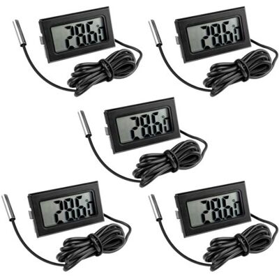 SCORPIO 5 Pièces Thermomètre Frigo Digital, Sonde Temperature Numérique Avec Écran Lcd, Thermomètre Température Avec Sonde De Température Capteur Testeur Pour Réfrigérateur Congélateur Aquarium - Publicité SCORPIO 5 Pièces Thermomètre Frigo Digital, Sonde Temperature Numérique Avec Écran Lcd, Thermomètre Température Avec Sonde De Température Capteur Testeur Pour Réfrigérateur Congélateur Aquarium - Publicité