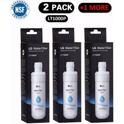 Ackerman– Lot De 3 Filtres À Eau De Rechange Lt1000p2 Pour Réfrigérateur – Capacité 200 Gallons – Compatible Avec Modèles Lg – Installation Facile - Publicité Ackerman– Lot De 3 Filtres À Eau De Rechange Lt1000p2 Pour Réfrigérateur – Capacité 200 Gallons – Compatible Avec Modèles Lg – Installation Facile - Publicité