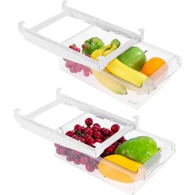 SCORPIO Boîte De Rangement Pour Réfrigérateur, 2pcs Tiroir Frigo, Boîtes De Rangementpour Réfrigérateur Avec Tiroir Coulissant, Bac Rangement Frigo Fruits Et Légumes, Rangement Frigo Rétractable.dyk-alovez - Publicité SCORPIO Boîte De Rangement Pour Réfrigérateur, 2pcs Tiroir Frigo, Boîtes De Rangementpour Réfrigérateur Avec Tiroir Coulissant, Bac Rangement Frigo Fruits Et Légumes, Rangement Frigo Rétractable.dyk-alovez - Publicité