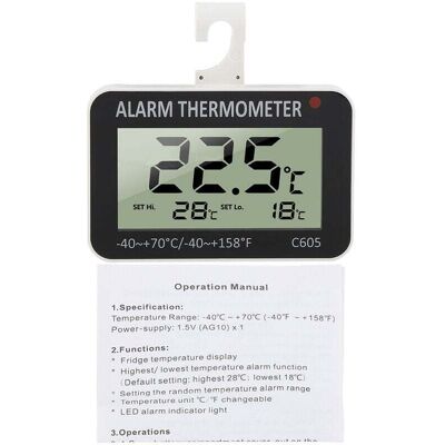 Scotch Sonde De Testeur De Température De Thermomètre D'Alarme De Réfrigérateur Numérique Lcd Pour Réfrigérateur Congélateur - Publicité Scotch Sonde De Testeur De Température De Thermomètre D'Alarme De Réfrigérateur Numérique Lcd Pour Réfrigérateur Congélateur - Publicité