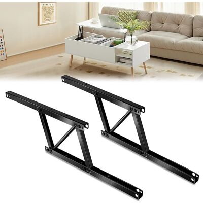 SANS MARQUE Charnières De Meuble À Ressort, Charnière De Levage De Table De Dessus, Support De Cadre De Bureau Pliable Avec Charnières De Montage Et Ressort Pour Table Basse (1 Paire) - Publicité SANS MARQUE Charnières De Meuble À Ressort, Charnière De Levage De Table De Dessus, Support De Cadre De Bureau Pliable Avec Charnières De Montage Et Ressort Pour Table Basse (1 Paire) - Publicité