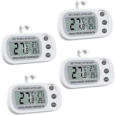 BRAST Ymyny 4 Pcs Thermomètre Numérique Pour Réfrigérateur,thermomètre À Congélateur Numérique Avec Crochet,écran Lcd Facile À Lire,enregistrement Max/min,parfait Pour La Maison,les Restaurants,la Cave À Vi - Publicité BRAST Ymyny 4 Pcs Thermomètre Numérique Pour Réfrigérateur,thermomètre À Congélateur Numérique Avec Crochet,écran Lcd Facile À Lire,enregistrement Max/min,parfait Pour La Maison,les Restaurants,la Cave À Vi - Publicité